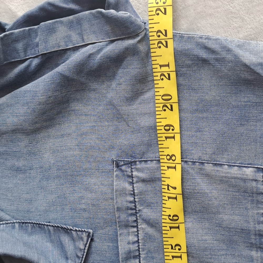 Rails Courtney Released Hem Dark Vintage Wash denim Shirt Womens Small Oversized - Picture 12 of 15